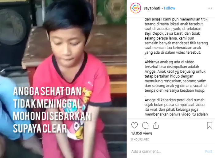 Klarifikasi kabar viral bocah pemulung meninggal kelaparan