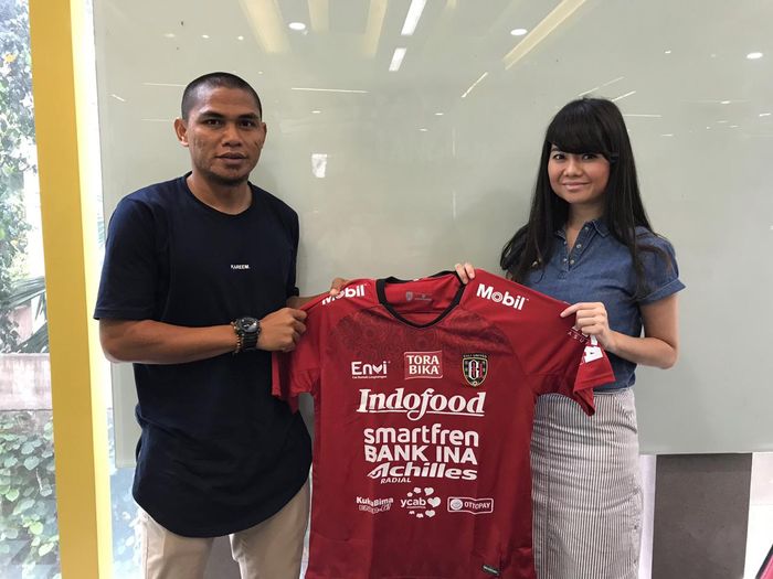 Aldino Herdianto, rekrutan anyar Bali United yang diresmikan pada Senin (19/8/2019).