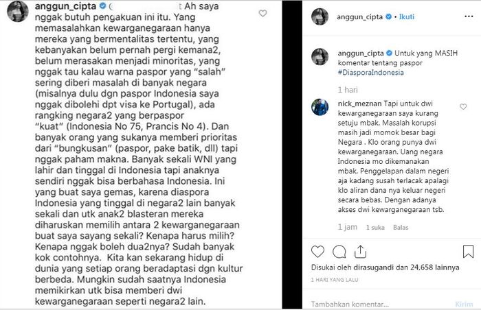 Penjelasan Anggun C Sasmi terkait keputusannya menjadi kewarganegaraan Perancis