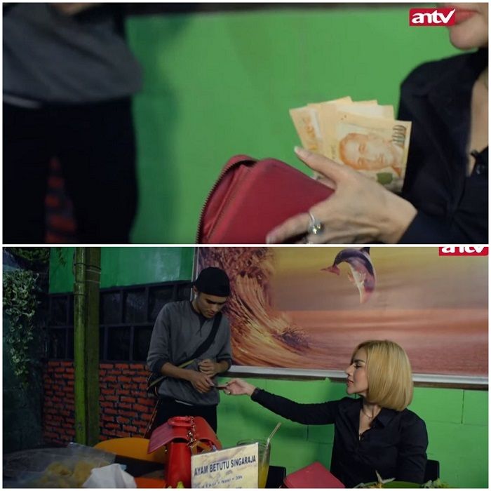 Barbie Kumalasari beri pengamen uang dolar Singapura senilai Rp 5 juta.