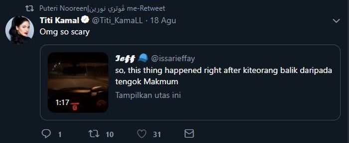Titi Kamal berkomentar pada unggahan video yang viral