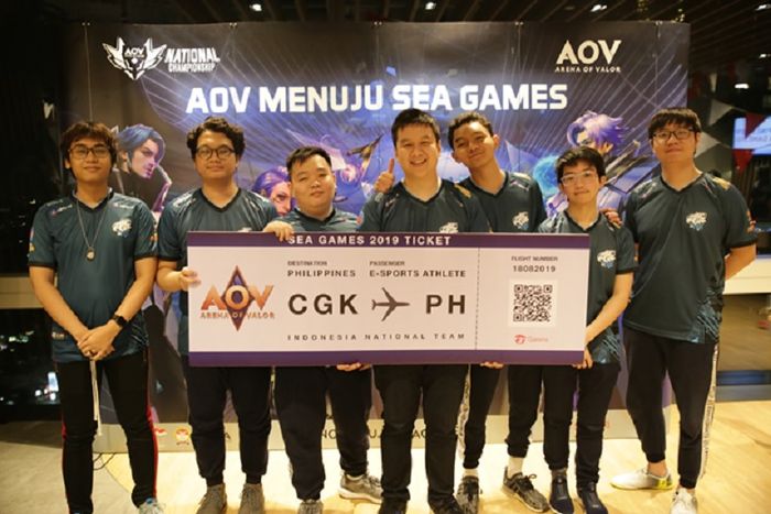Timnas AOV Indonesia yang akan tampil pada SEA Games 2019 di Filipina.
