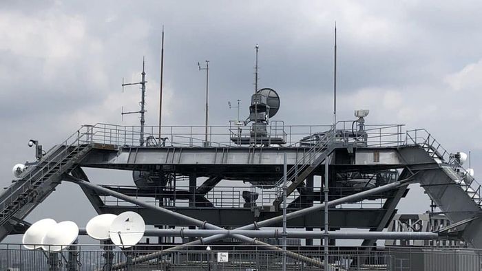 Dek pengamatan pemandangan kota Tokyo di kehidupan nyata