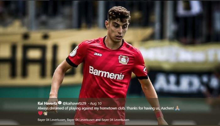 Gelandang serang Bayer Leverkusen, Kai Havertz, menjadi incaran klub-klub Inggris.