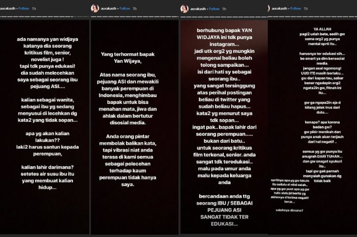 Curhatan Aura kasih yang tersinggung dan murka dengan tulisan Yan Widjaya.