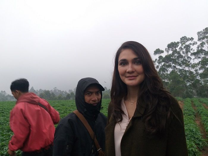 Luna Maya saat ditemui Grid.ID di kawasan Pengalengan, Kabupaten Bandung, Jawa Barat, Kamis (22/8/2019).