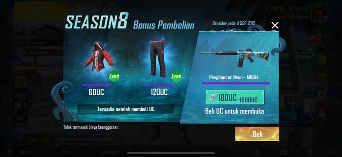 Season 8 Bonus Pembelian