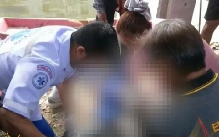 Pasangan yang jatuh ke sungai mendapat pertolongan