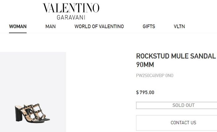 Valentino Gravani Rockstud Mule Sandal