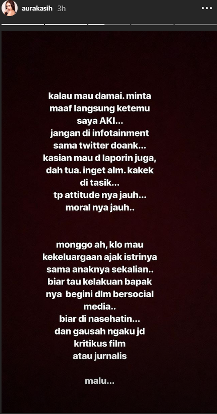 Tanggapi Syarat Yang Diminta Aura Kasih Jika Ingin Damai