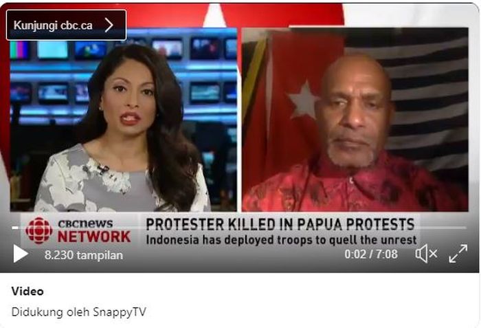 Wawancara Benny Wenda dengan CBC News