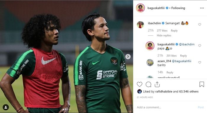 Unggahan foto di akun Instagram pribadi Bagus Kahfi.