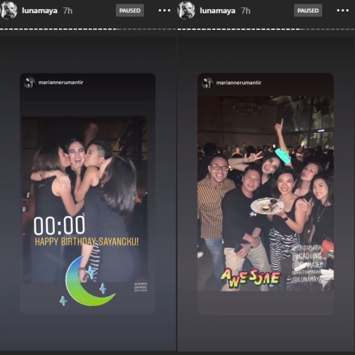 Luna Maya dapat kejutan ulang tahun dari rekan artis lainnya