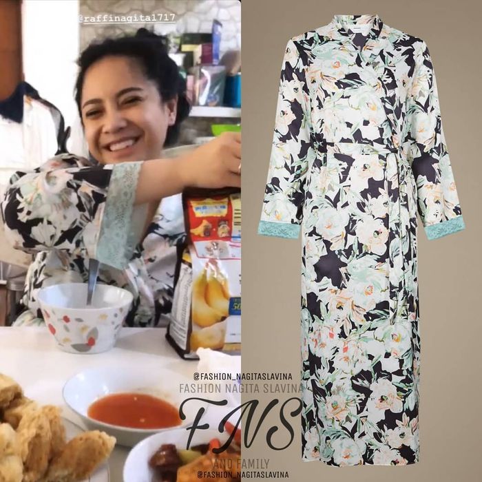 Tampilan Nagita Slavina sehabis bangun tidur kenakan kimono piyama