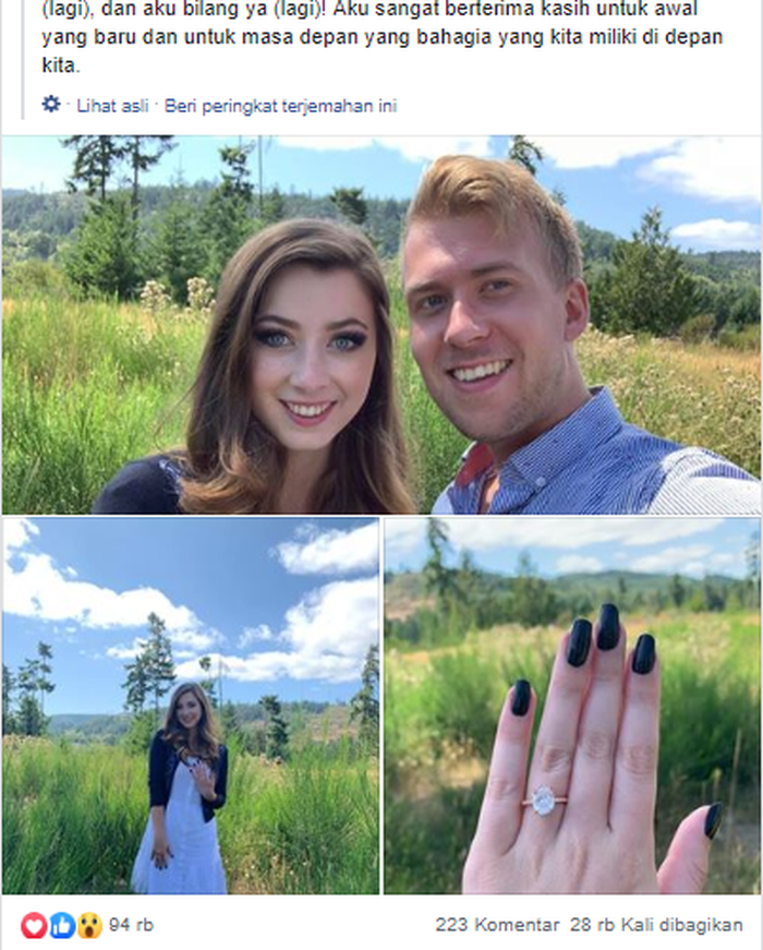 Postingan Facebook Laura