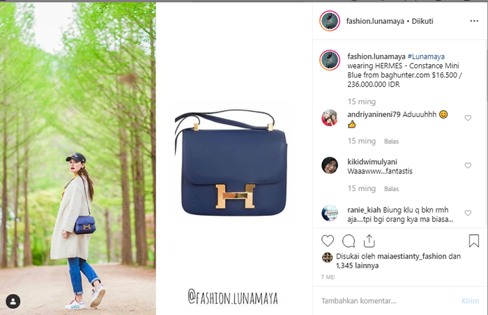 Harga tas luna maya