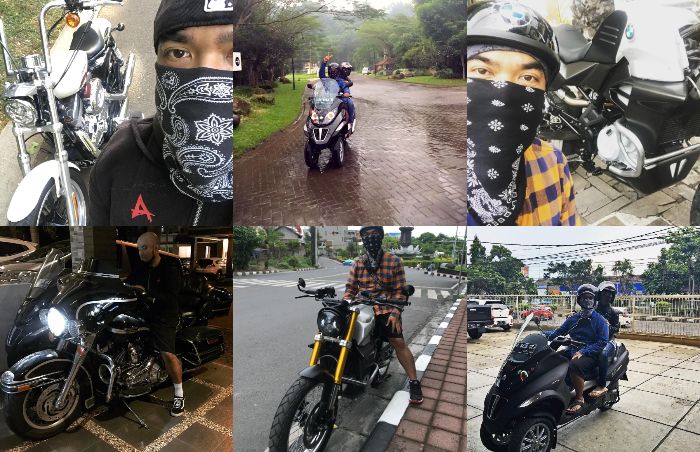 Julia dan Peppy yang asyik kendarai moge yang menjadi hobi sang komedian.