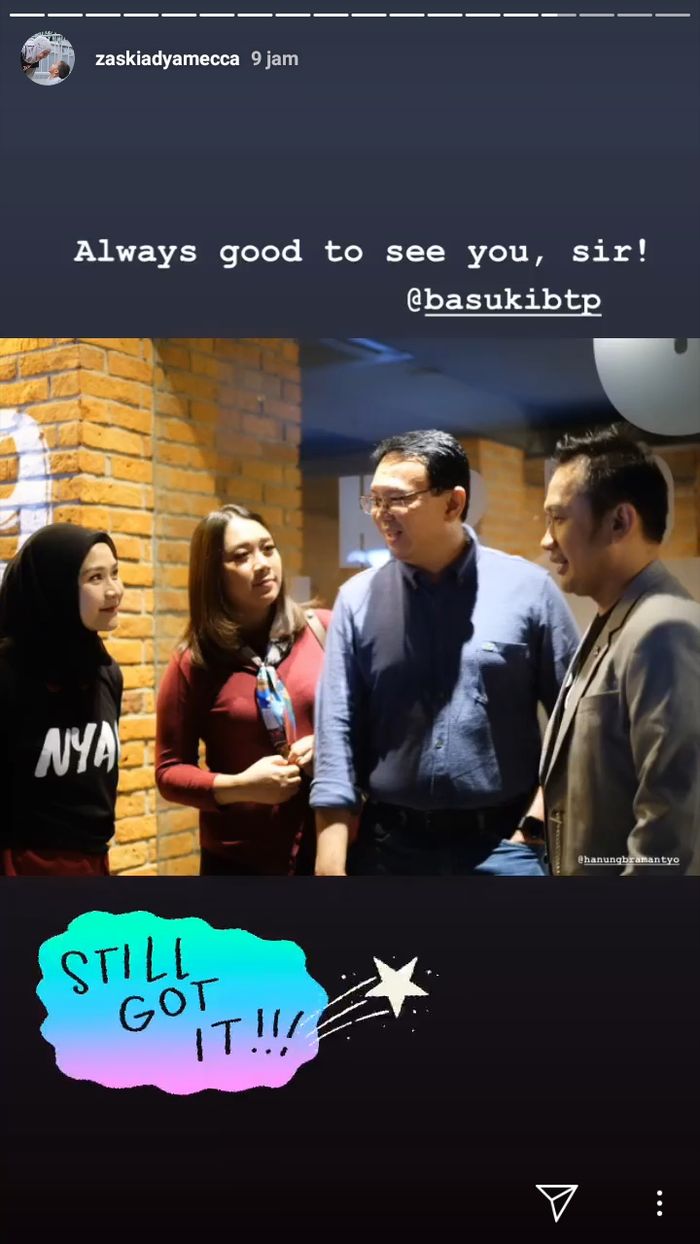 Zaskia Adya Mecca, Puput Nastiti Devi, Ahok dan Hanung Bramantyo