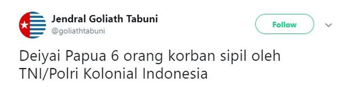 Goliath ungkap jumlah korban di insiden Deiya
