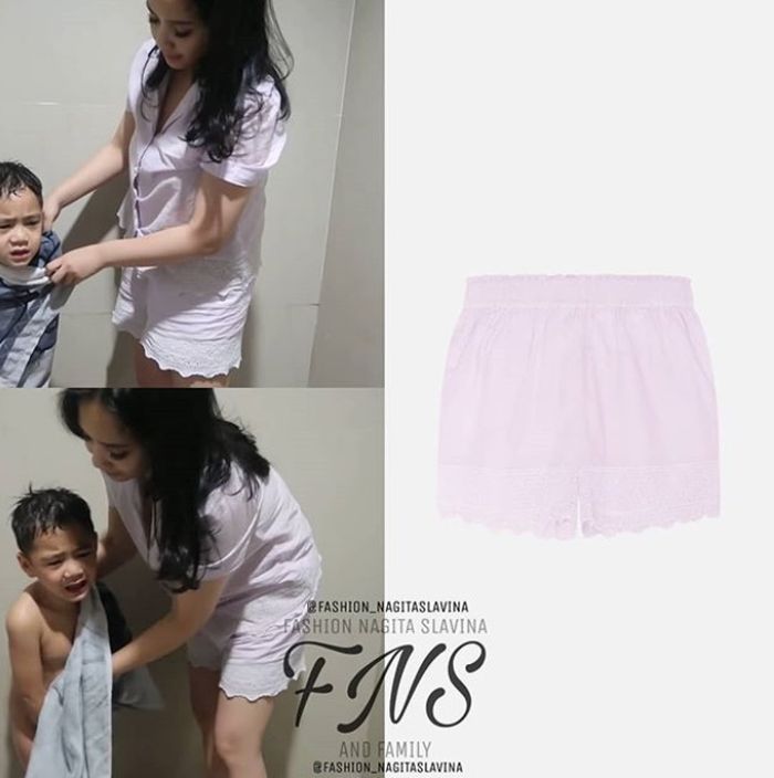 Bawahan piyama milik Nagita Slavina saat mandiin Rafathar