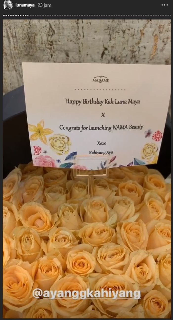 Ultah ke-36, Luna Maya Dapat Kado Spesial dari Anak Presiden Jokowi
