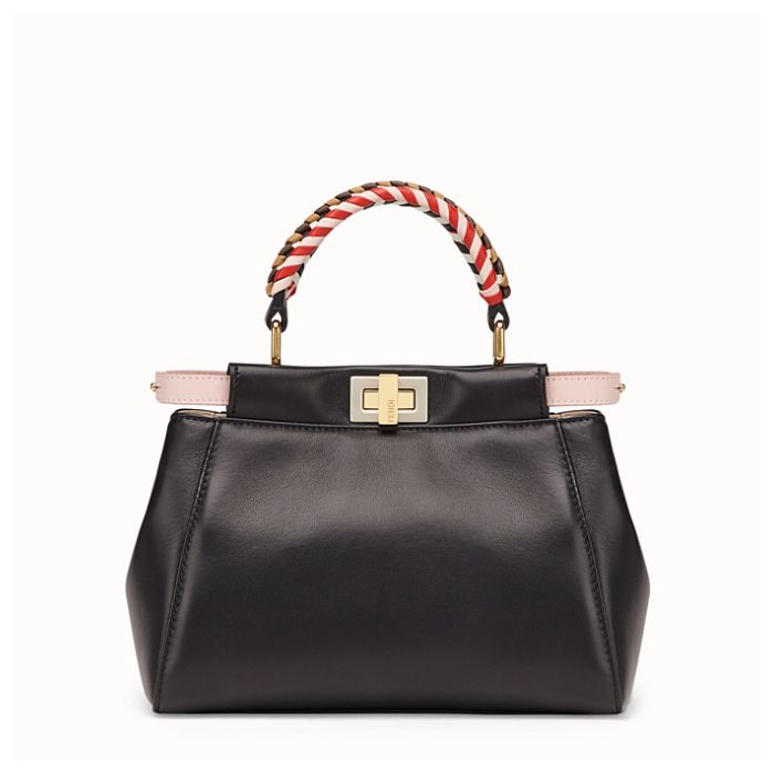Fendi Peekaboo Iconic Mini Black Nappa Leather Bag