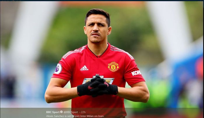 Alexis Sanchez saat memperkuat Manchester United.