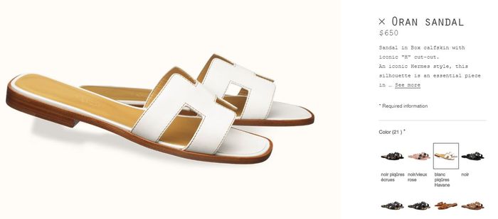 Harga sandal Oran Sandal dari Hermes