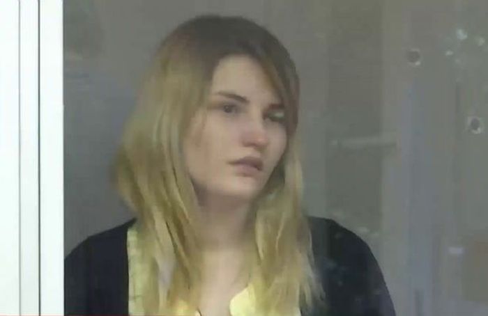 Ibu 2 anak saat di penjara di Kyiv, Ukraina.