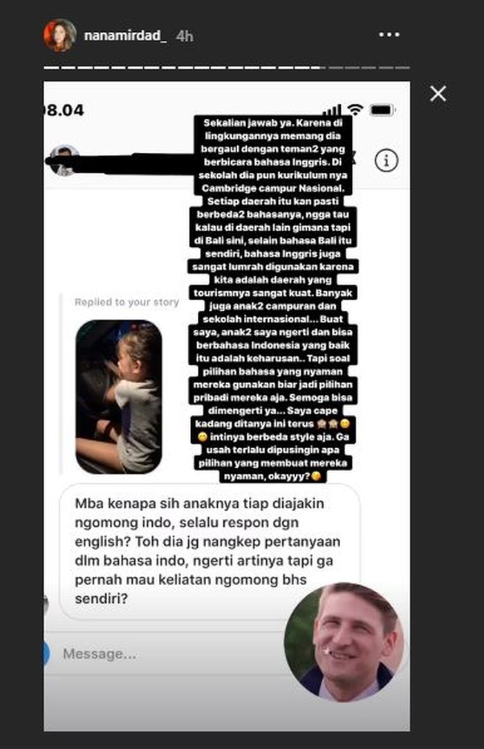 Instagram Story Nana Mirdad