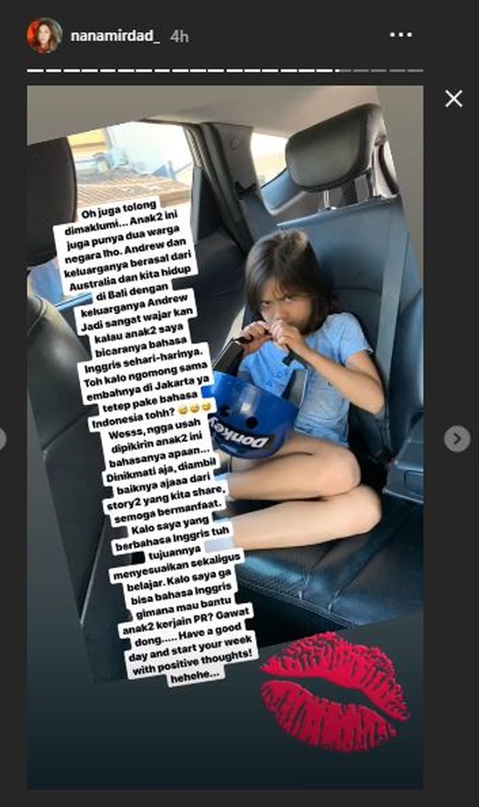 Instagram Story Nana Mirdad