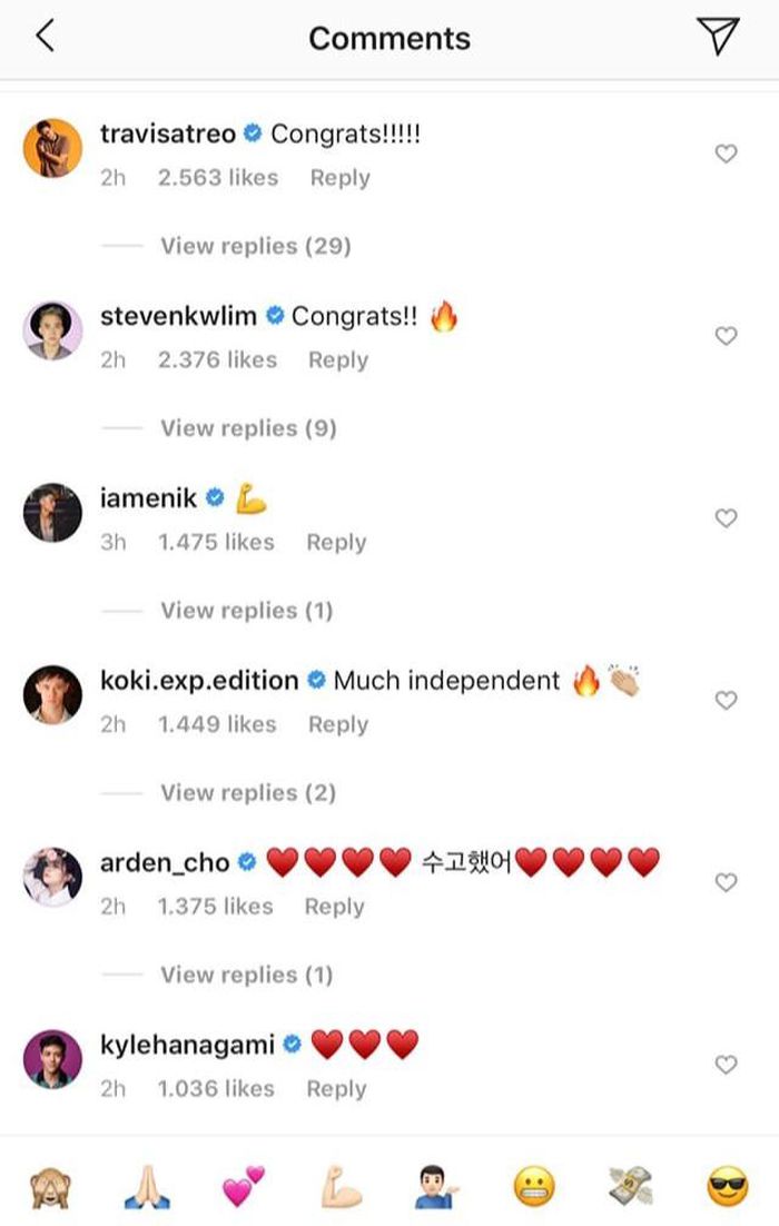 Ucapan selamat membanjiri kolom komentar Amber.