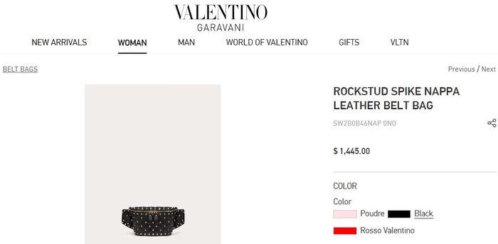 Valentino Rockstud Spike Bappa Leather Belt Bag