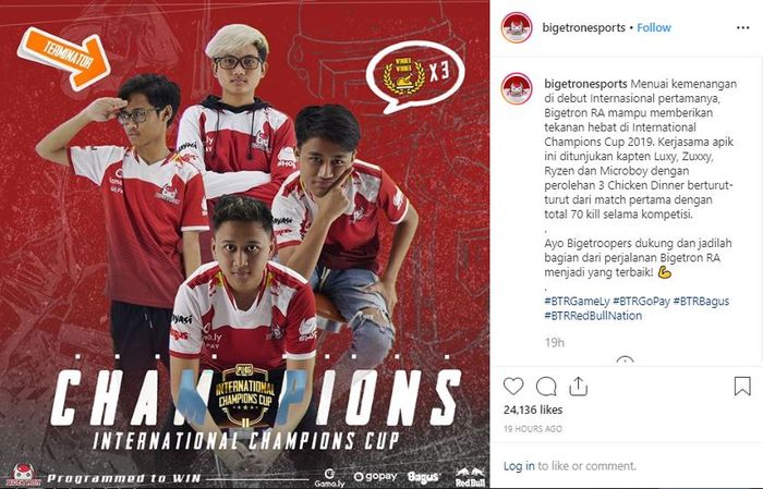 Bigetron RA won their first international tournament.