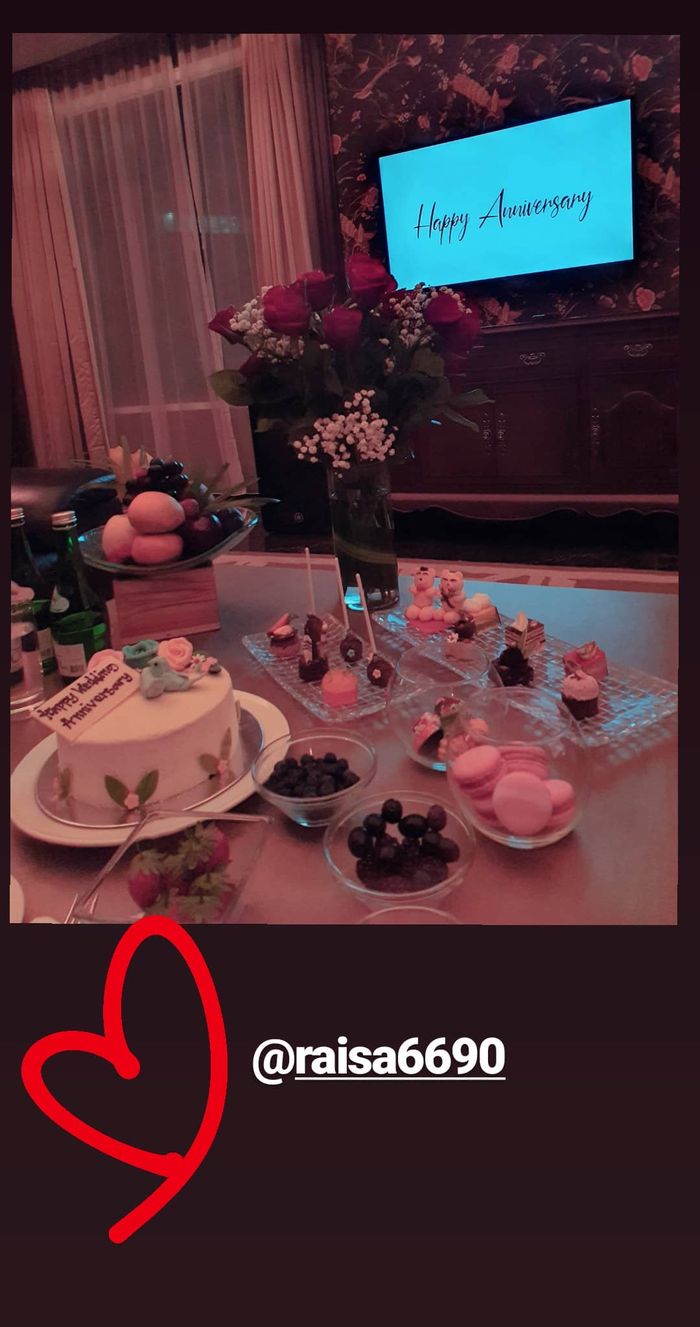 Romantisnya momen anniversary dinner Raisa dan Hamish