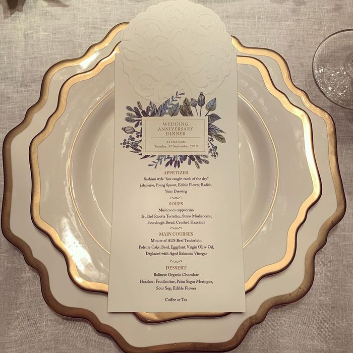 Menu Hidangan Anniversary Dinner Raisa dan Hamish
