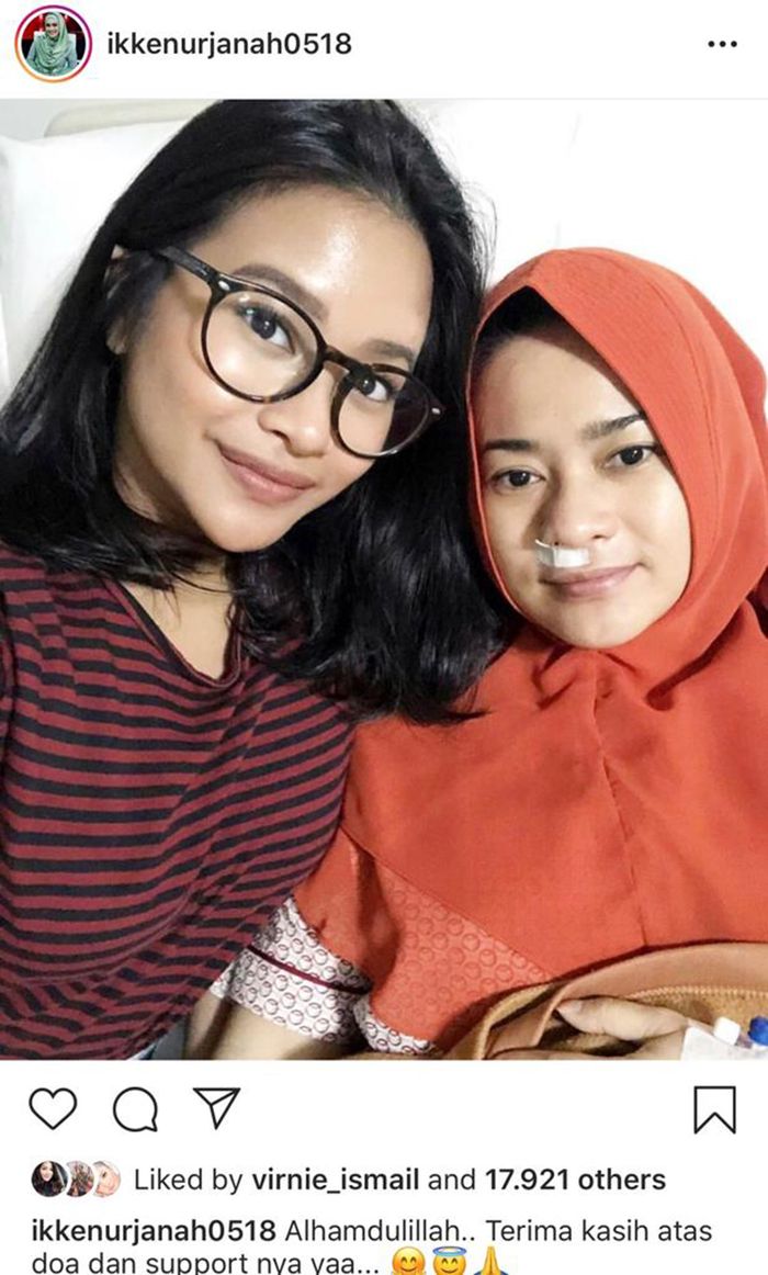 Ikke Nurjanah jatuh sakit