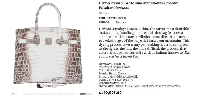 Harga Hermes Birkin Bag 30cm Niloticus Himalayan Crocodile Palladium