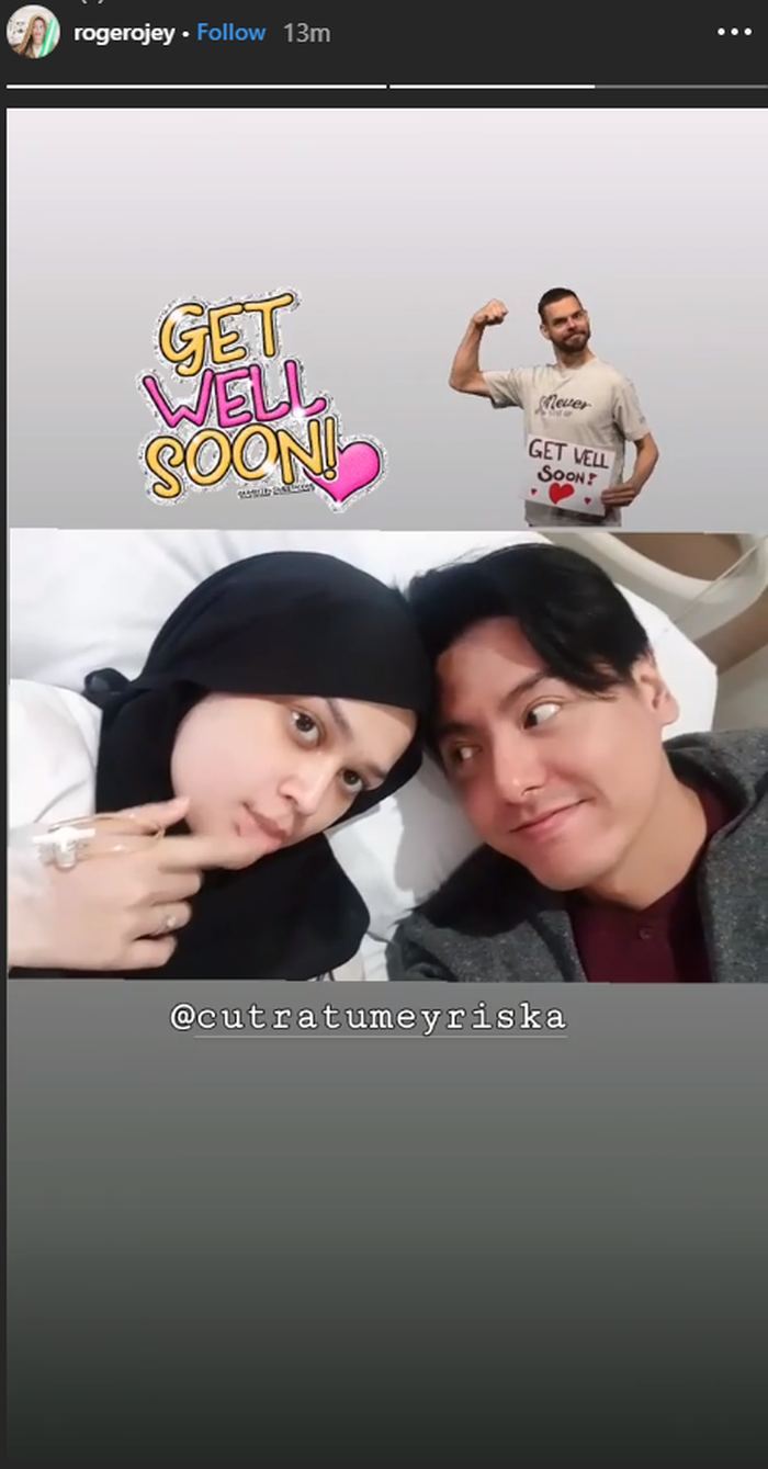 Roger Danuarta setia temani Cut Meyriska dirawat di rumah sakit