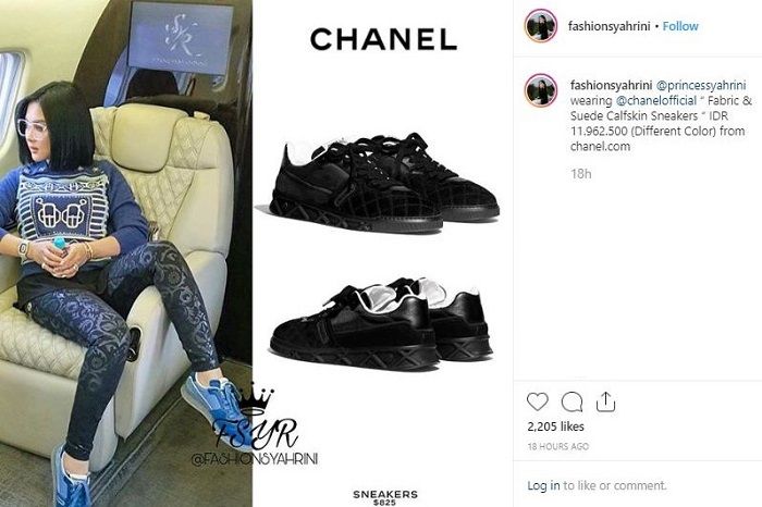 Sepatu Syahrini yang merupakan keluaran Chanel