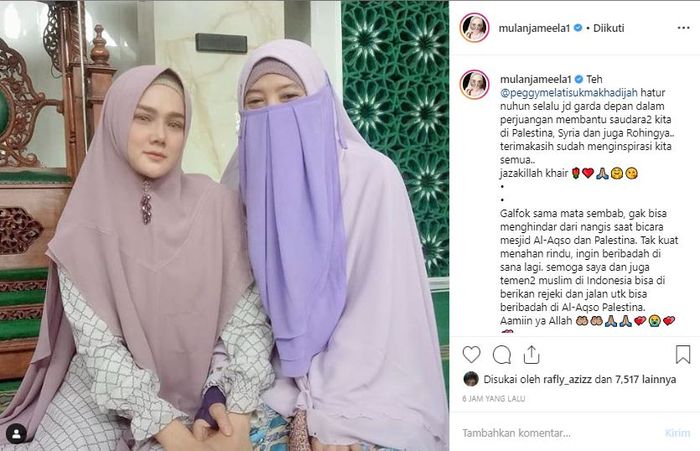 Mulan Jameela perlihatkan mata sembab saat foto bareng Peggy Melati Sukma
