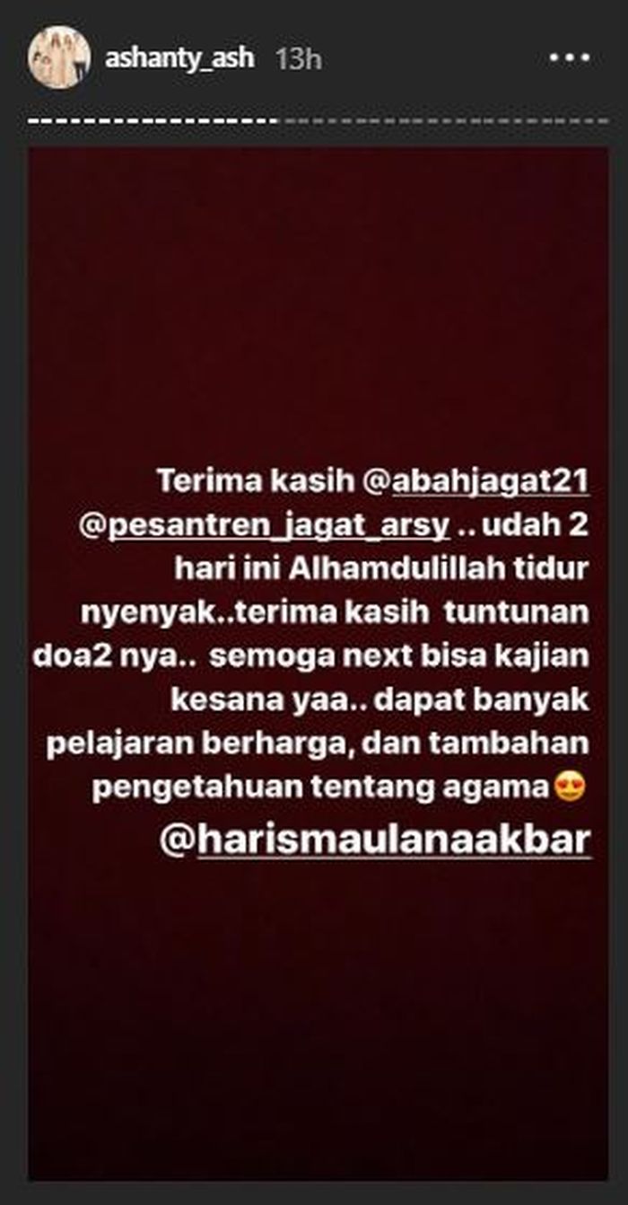 Ashanty memanggil Abah Jagat untuk membantunya