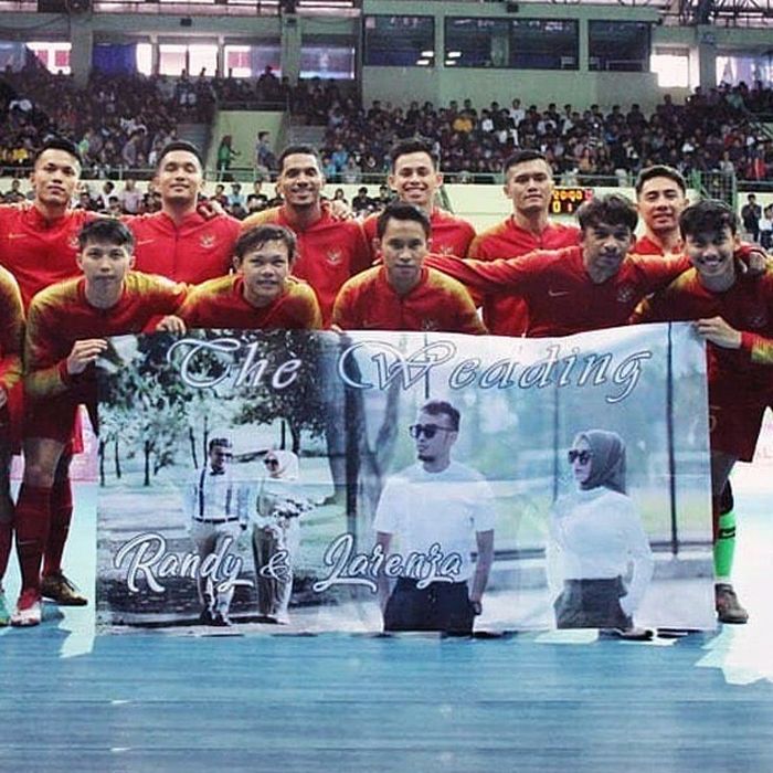 Timnas futsal Indonesia saat menghadapi Taiwan pada MNC Futsal Championship 2019