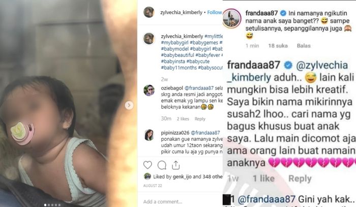 Komentar Franda yang keberatan nama anaknya dipakai orang lain  