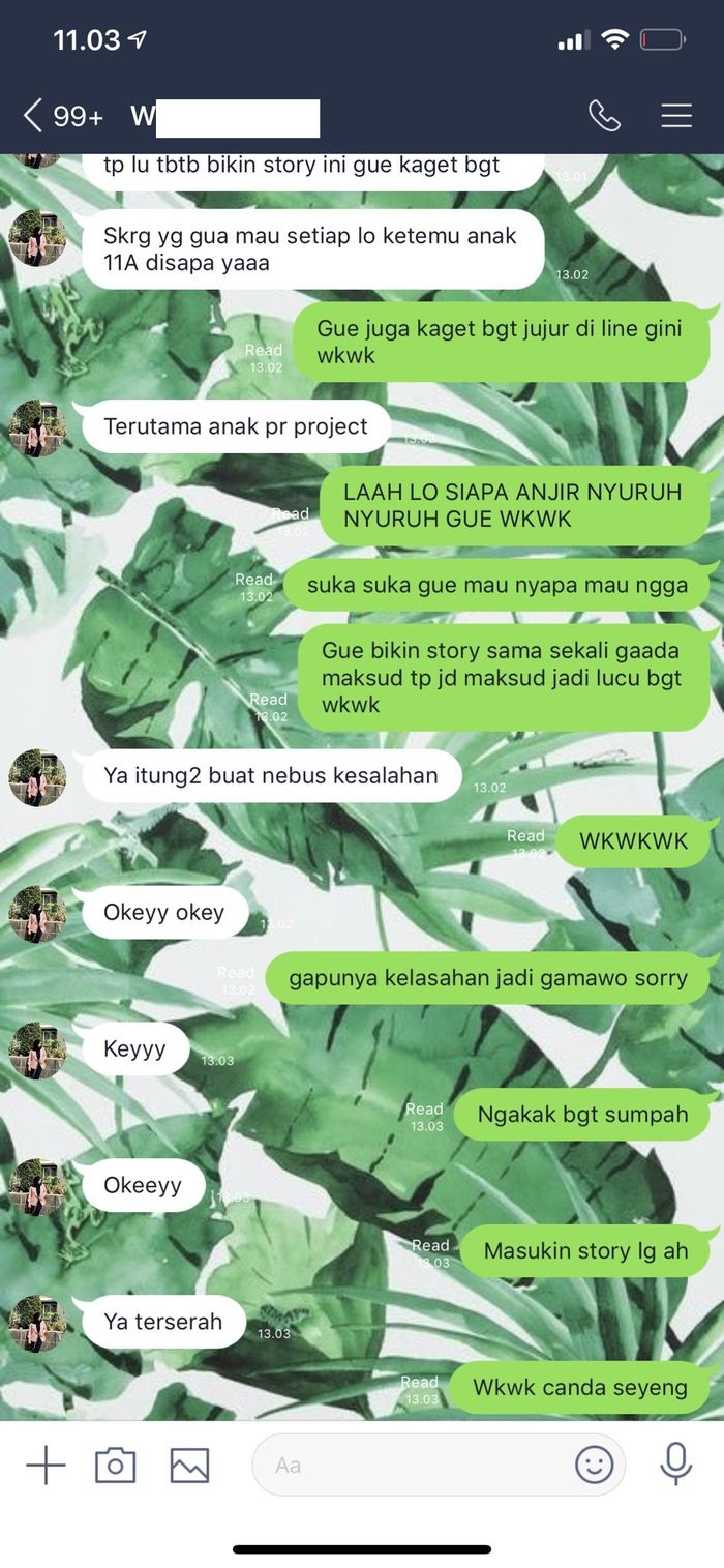 Isi chat Kesha Ratuliu dan teman kuliahnya (3).
