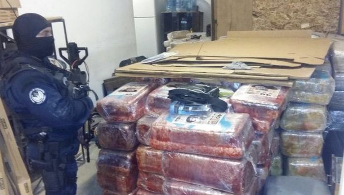 Inilah puluhan ton ganja yang berhasil diamankan oleh polisi.