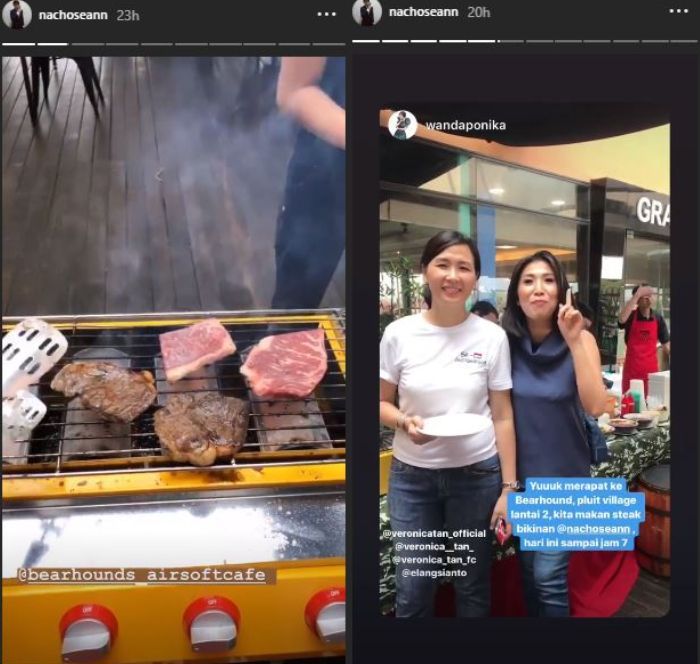 Veronica Tan di lapak dagingnya