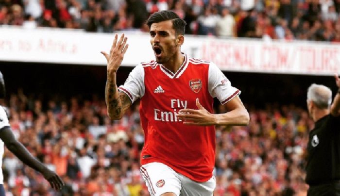 Dani Ceballos bermain saat melawan Tottenham Hotspur.