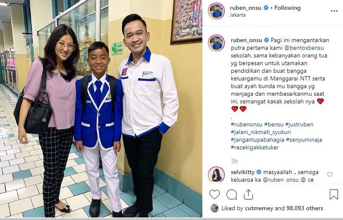 Betrand Peto Mulai Sekolah di Jakarta, Lihat Foto Ruben 