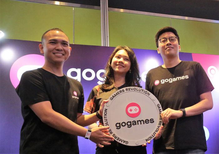Head of GoGames, Timothius Martin, pro-player esports Belletron, Lea, and Co-founder of Gojek, Kevin Aluwi